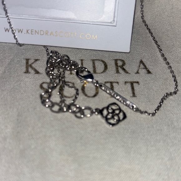 Kendra Scott Silver and Platinum Drusy Necklace & Earring Set - Picture 3 of 5